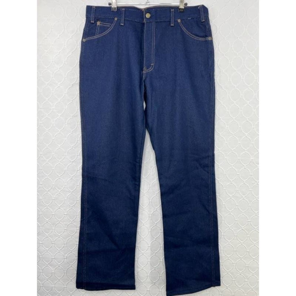 Aramark WearGuard Mens Boot Jeans Size 33 x 34 Blue Heavy Denim Pants